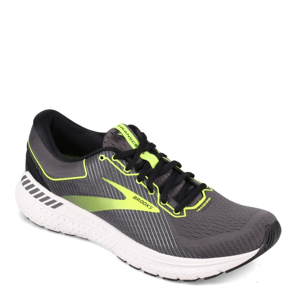 BROOKS MENS TRANSCEND 7 RUNNING SHOE - BLACK/EBONY/GREY - D - 9